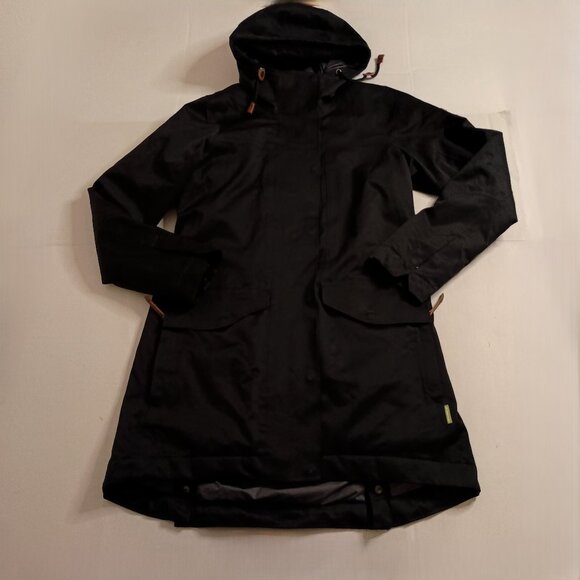 Kathmandu NGX2 Waterproof Black Rain Coat Women’s Size M EUC - Picture 3 of 16